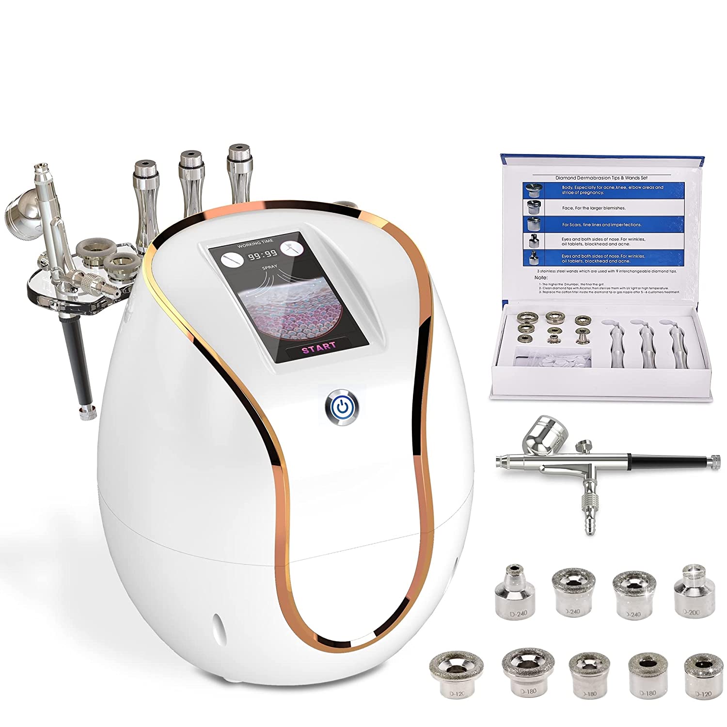 251101102109080_1 Beauty Star Microdermabrasion Machine with Spray Gun, Professional Home Use Facial Beauty Salon Equipment Strong Suction Power 65-68cmhg - Image 1